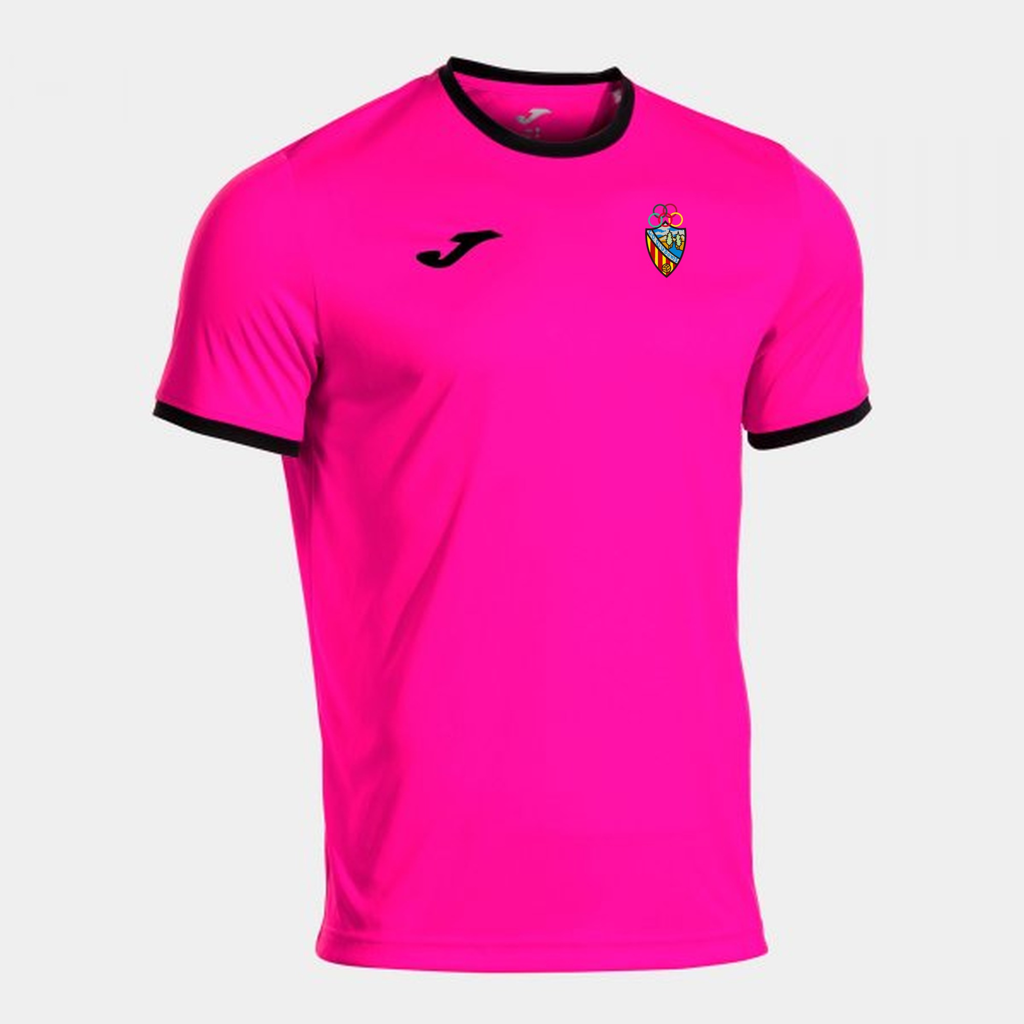 Camiseta manga corta hombre Combi Premium rosa flúor negro